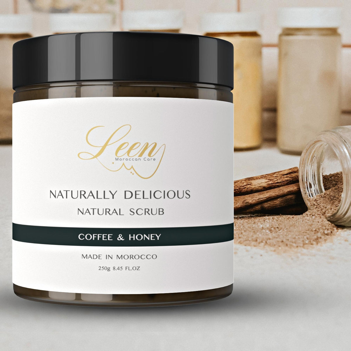 Natural Body Scrub with Honey &amp; Coffee | Naturally Delicious 250gr